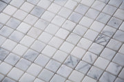 Carrara White 12-in x 12-in Polished Marble Mosaic Floor and Wall Tile( 5 sq. ft. /Box )