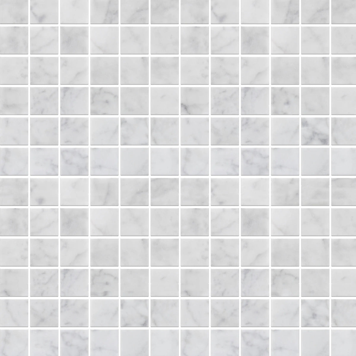 Carrara White 12-in x 12-in Polished Marble Mosaic Floor and Wall Tile( 5 sq. ft. /Box )