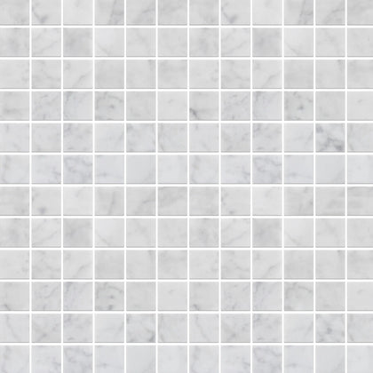 Carrara White 12-in x 12-in Polished Marble Mosaic Floor and Wall Tile( 5 sq. ft. /Box )