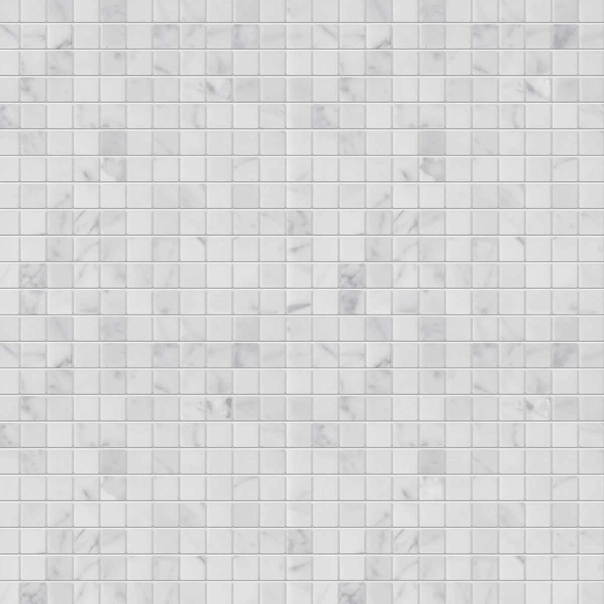 1-in Oriental White 12-in x 12-in Polished Marble Mosaic Floor and Wall Tile( 5 sq. ft. /Box )