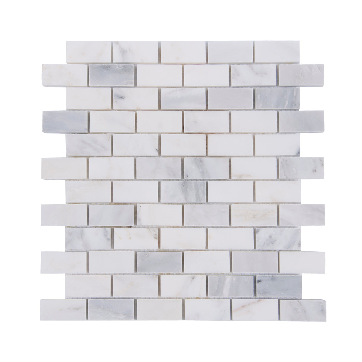 Oriental White 12-in x 11-in Polished Marble Mosaic Wall Tile( 4.6 sq. ft. /Box )