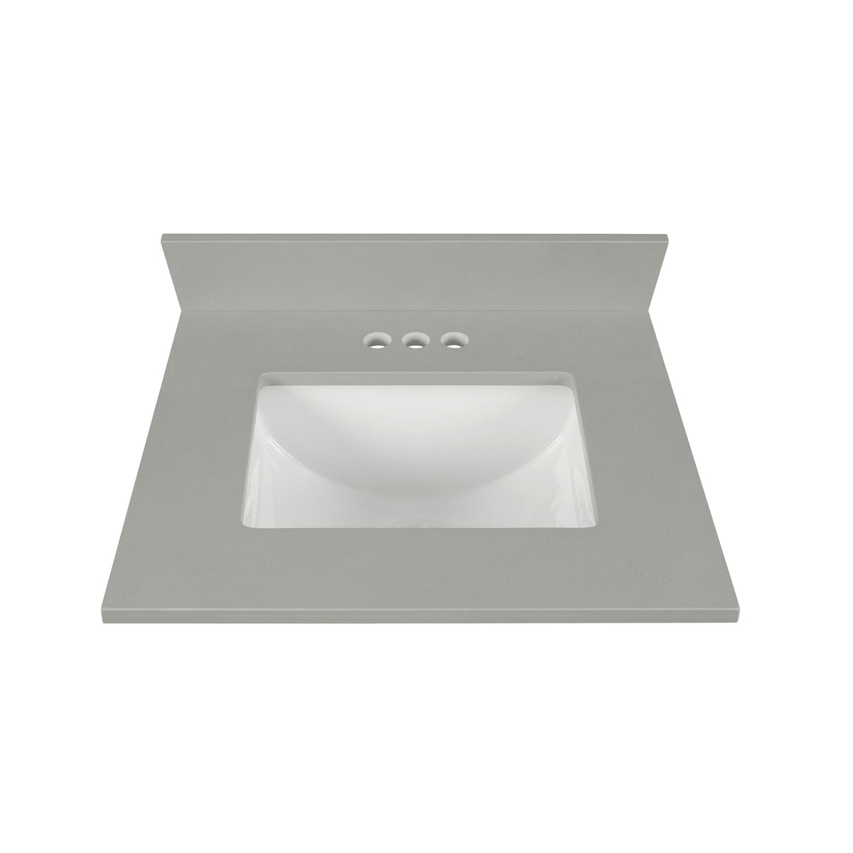 25" Earth Gray Quartz Vanity Top with Sink