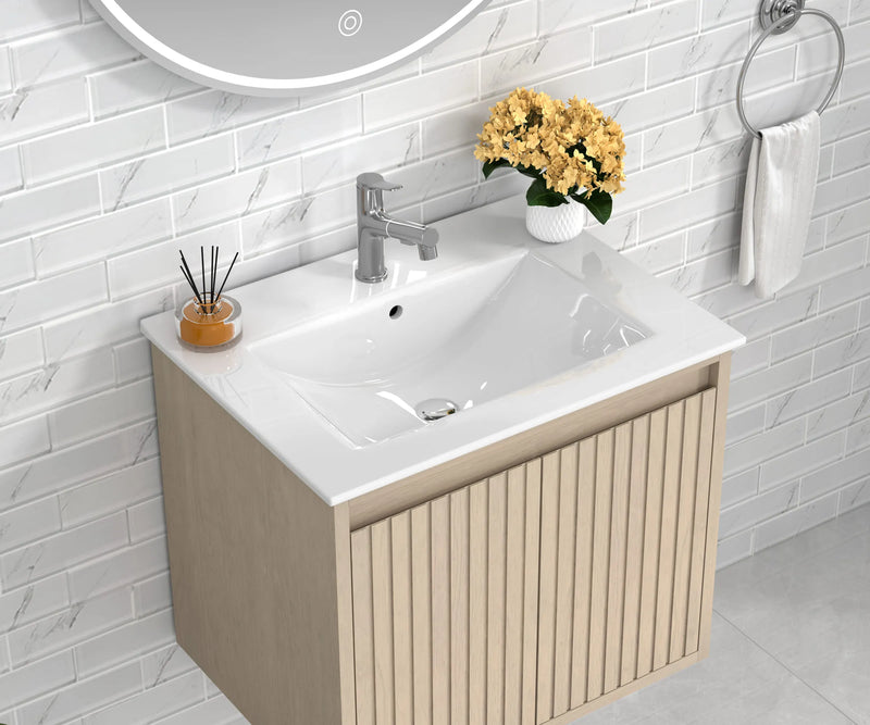 WM-Mena 24" Single Vanity With Porcelain Top