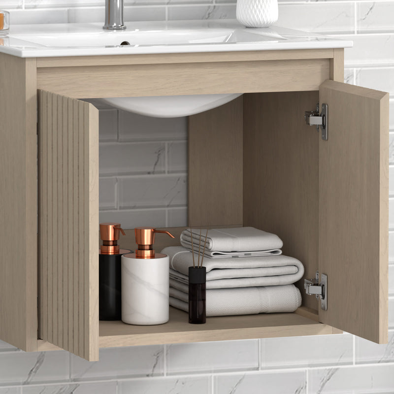 WM-Mena 24" Single Vanity With Porcelain Top