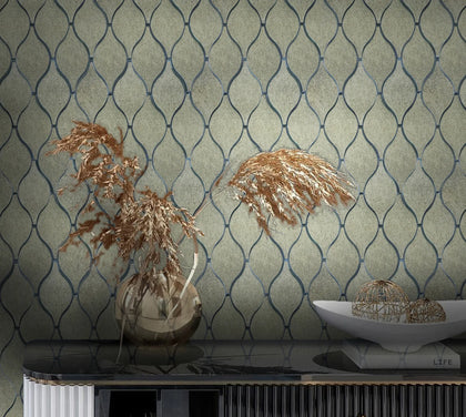 Soft Harmony Feathers Antique Mirror 9-in x 10-in Glass Mosaic Wall Tile( 6.25 sq. ft. /Box )