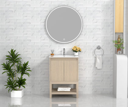 Mena 24" Single Vanity With Porcelain Top