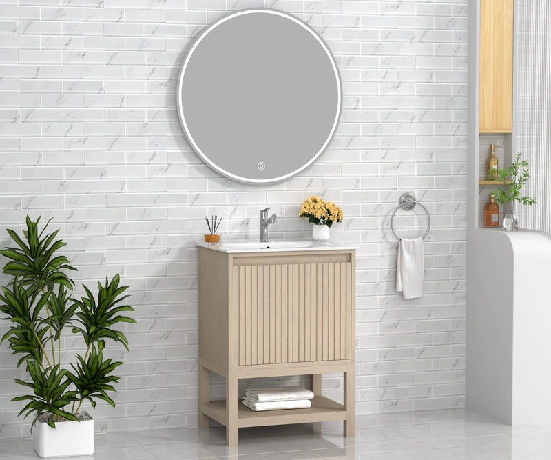 Mena 24" Single Vanity With Porcelain Top