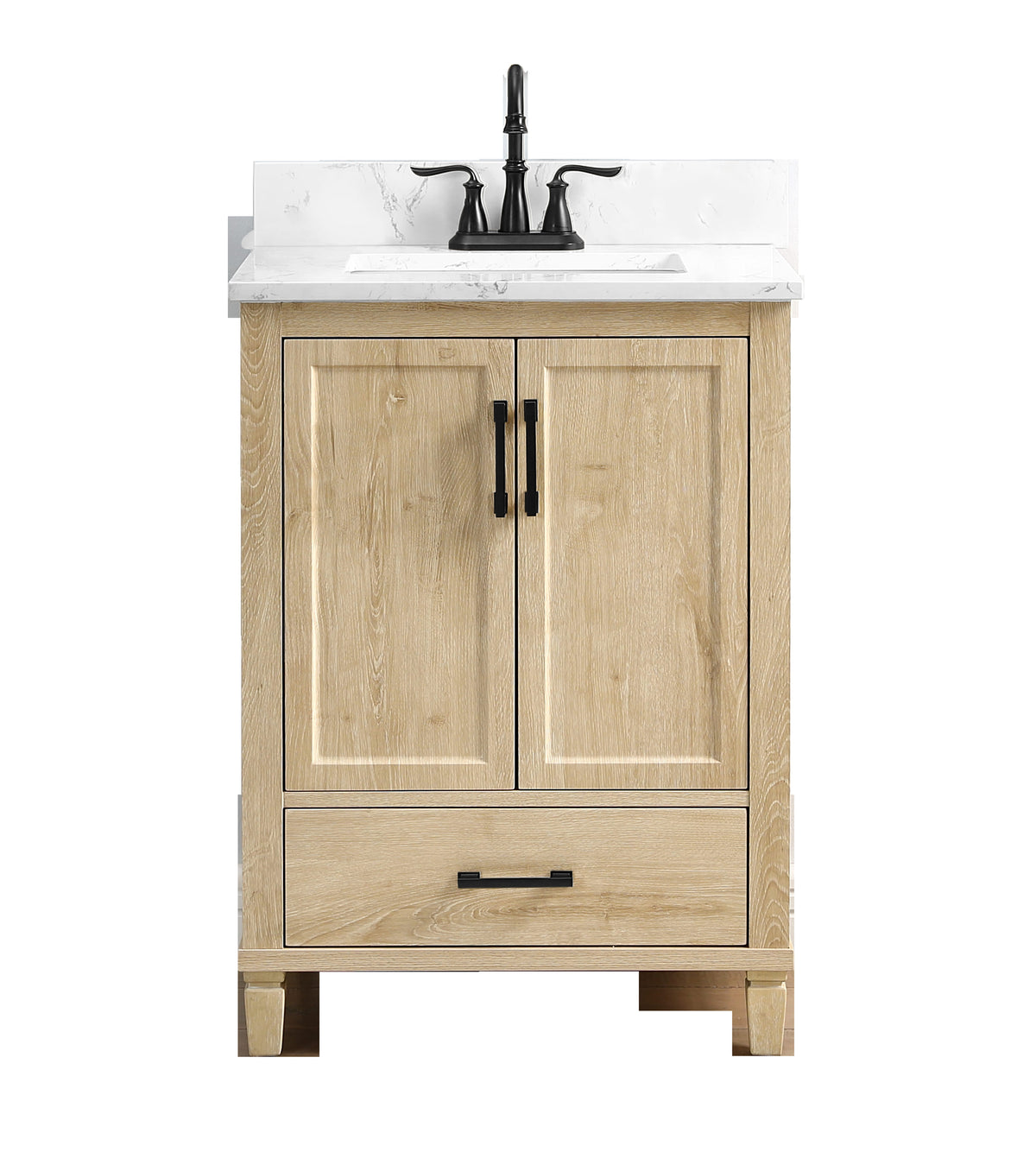 Hardin 24" Single Vanity With Carrara White Engineered Stone Top