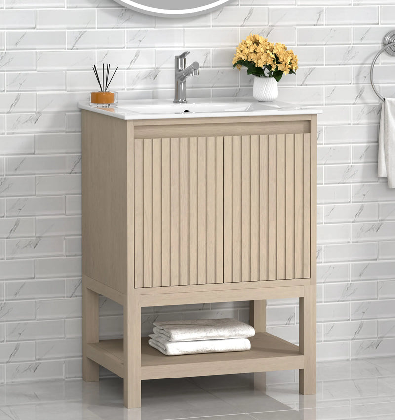Mena 24" Single Vanity With Porcelain Top