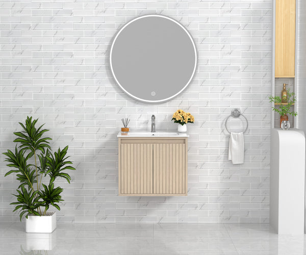 WM-Mena 24" Single Vanity With Porcelain Top