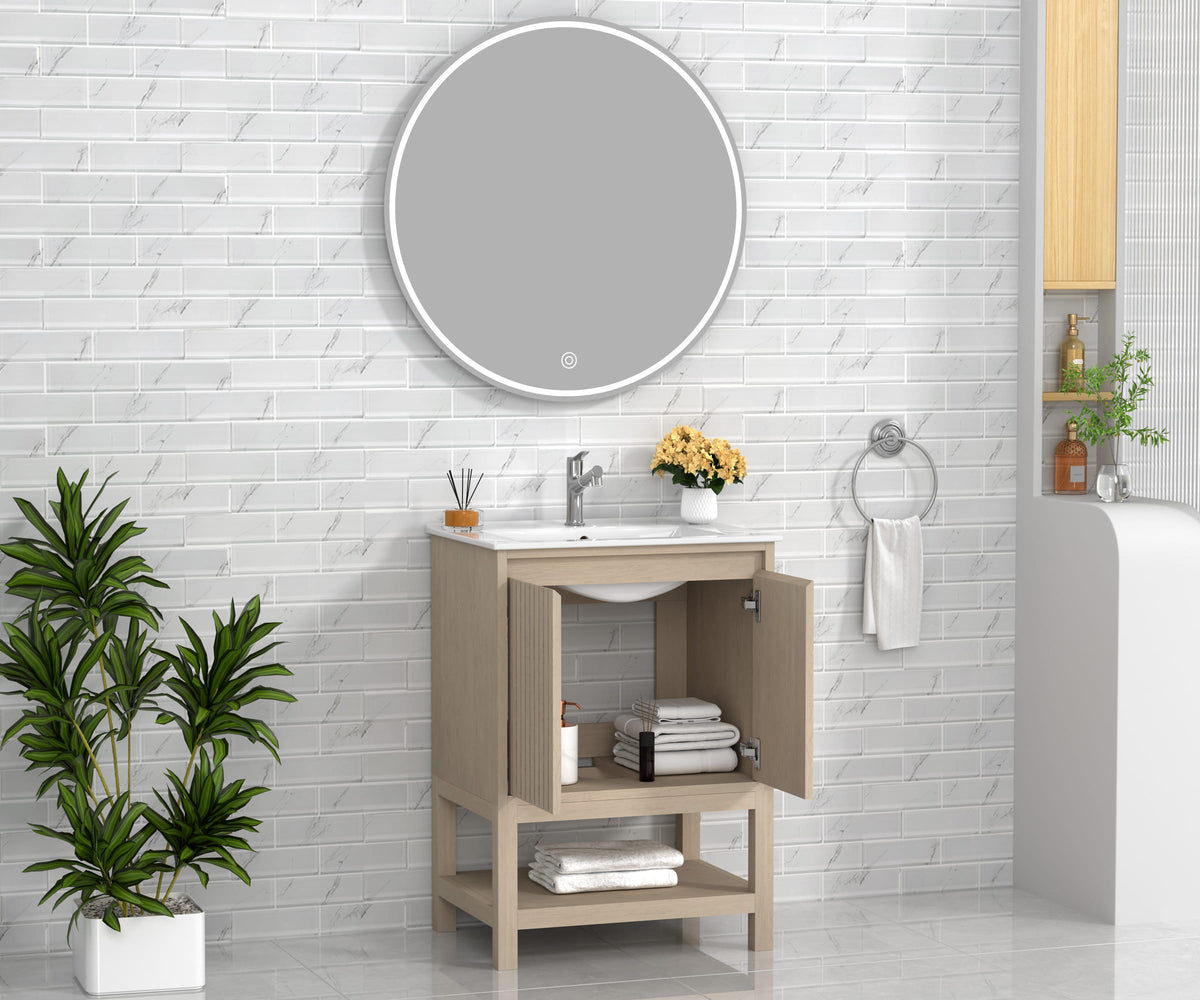 Mena 24" Single Vanity With Porcelain Top