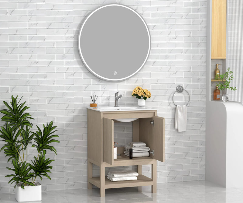 Mena 24" Single Vanity With Porcelain Top