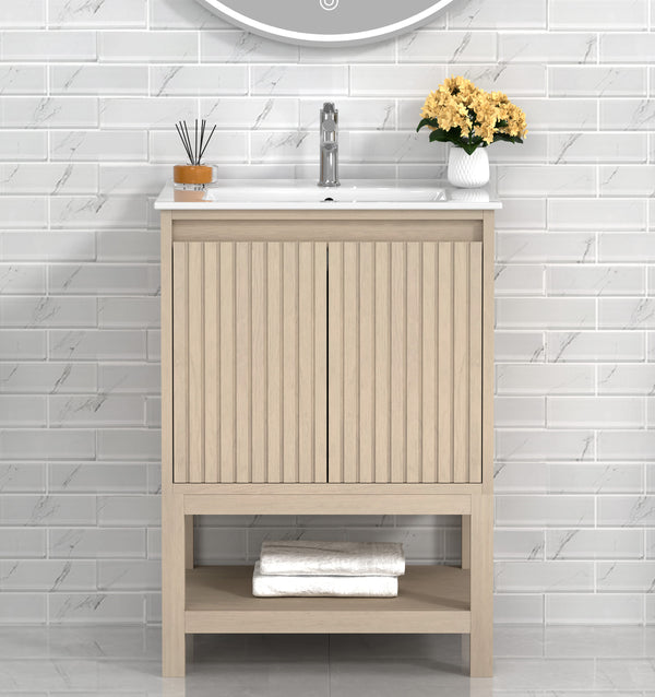 Mena 24" Single Vanity With Porcelain Top