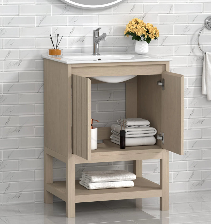 Mena 24" Single Vanity With Porcelain Top