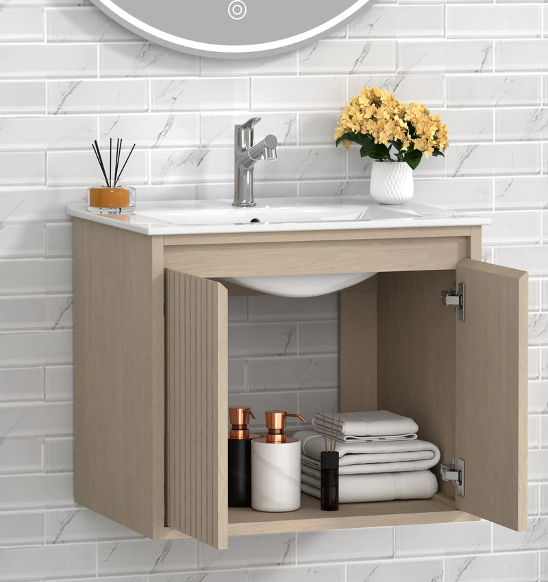 WM-Mena 24" Single Vanity With Porcelain Top