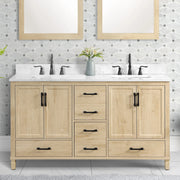 Hardin 60" Vanity Set With Carrara White Engineered Stone Top