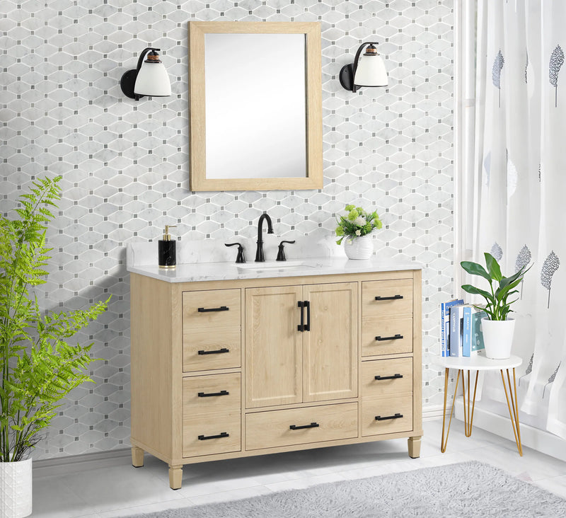 Hardin 48" Single Vanity With Carrara Engineered Stone Top
