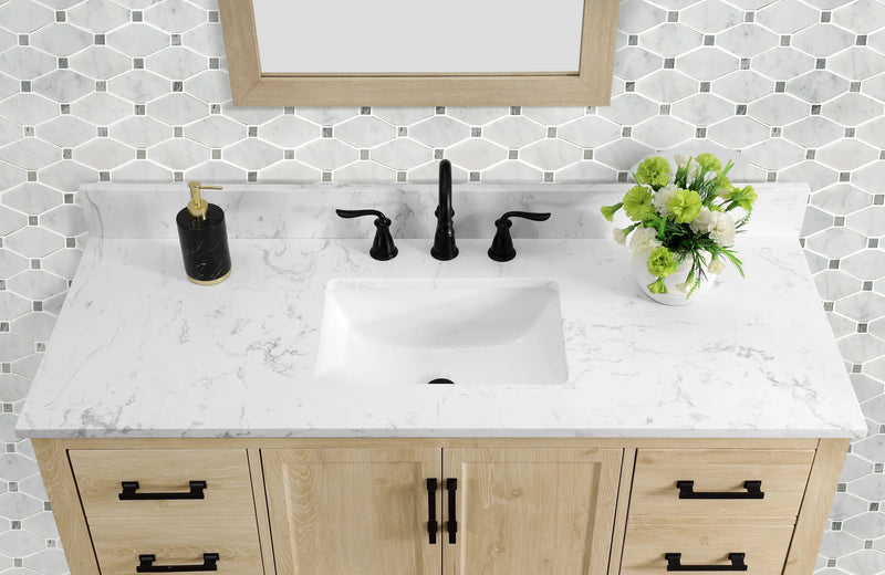 Hardin 48" Single Vanity With Carrara Engineered Stone Top