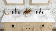 Hardin 60" Vanity Set With Carrara White Engineered Stone Top