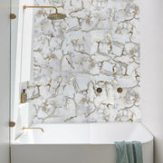 Calacatta Gold Marble Organic Geode 12-in x 11-in Waterjet Mosaic Wall Tile( 4.6 sq. ft. /Box )
