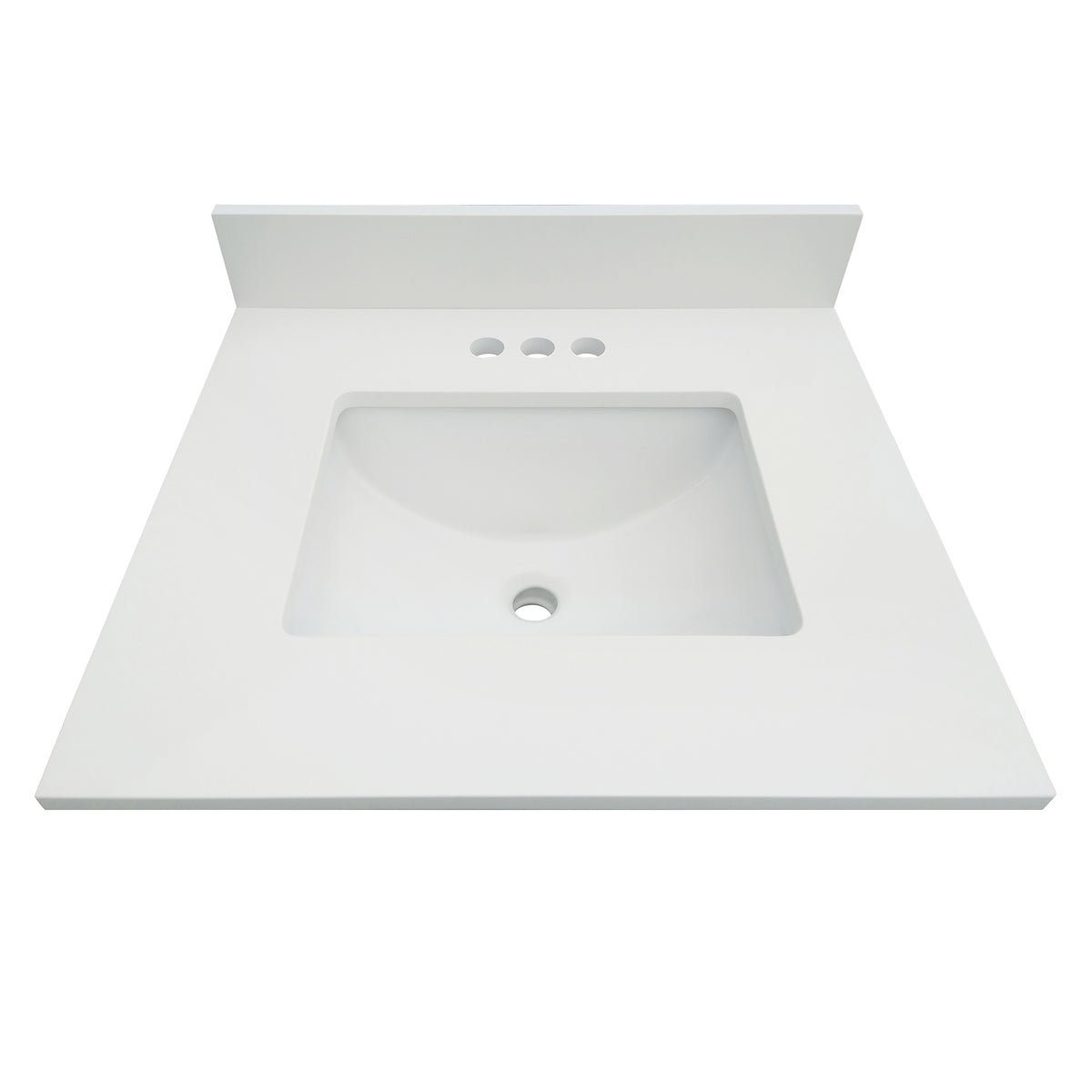 25"Snow White Quartz Vanity Top with Sink