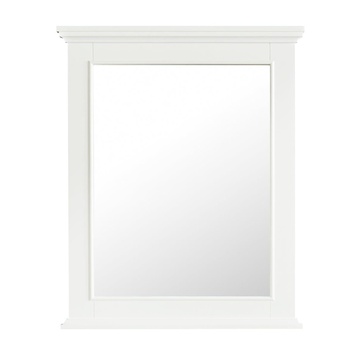 dove white framed bathroom vanity mirror showcasing a sleek design and elegant finish, perfect for bathroom decor.