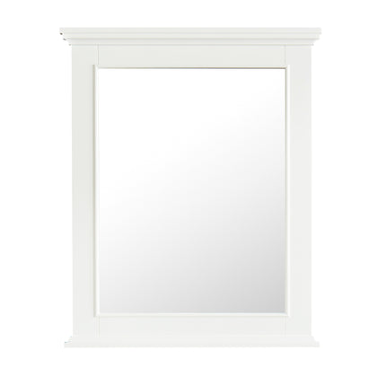 dove white framed bathroom vanity mirror showcasing a sleek design and elegant finish, perfect for bathroom decor.
