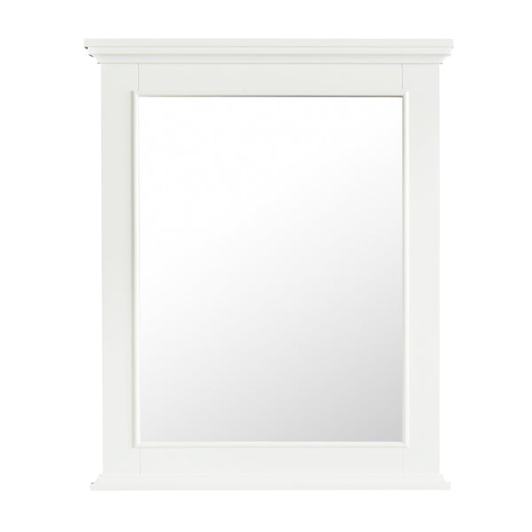 dove white framed bathroom vanity mirror showcasing a sleek design and elegant finish, perfect for bathroom decor.