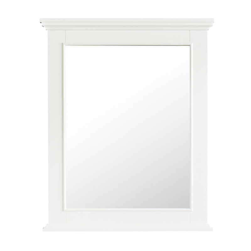 dove white framed bathroom vanity mirror showcasing a sleek design and elegant finish, perfect for bathroom decor.
