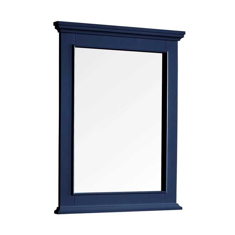25 in. W x 36 in. H Framed Rectangular Bathroom Vanity Mirror in Navy Blue