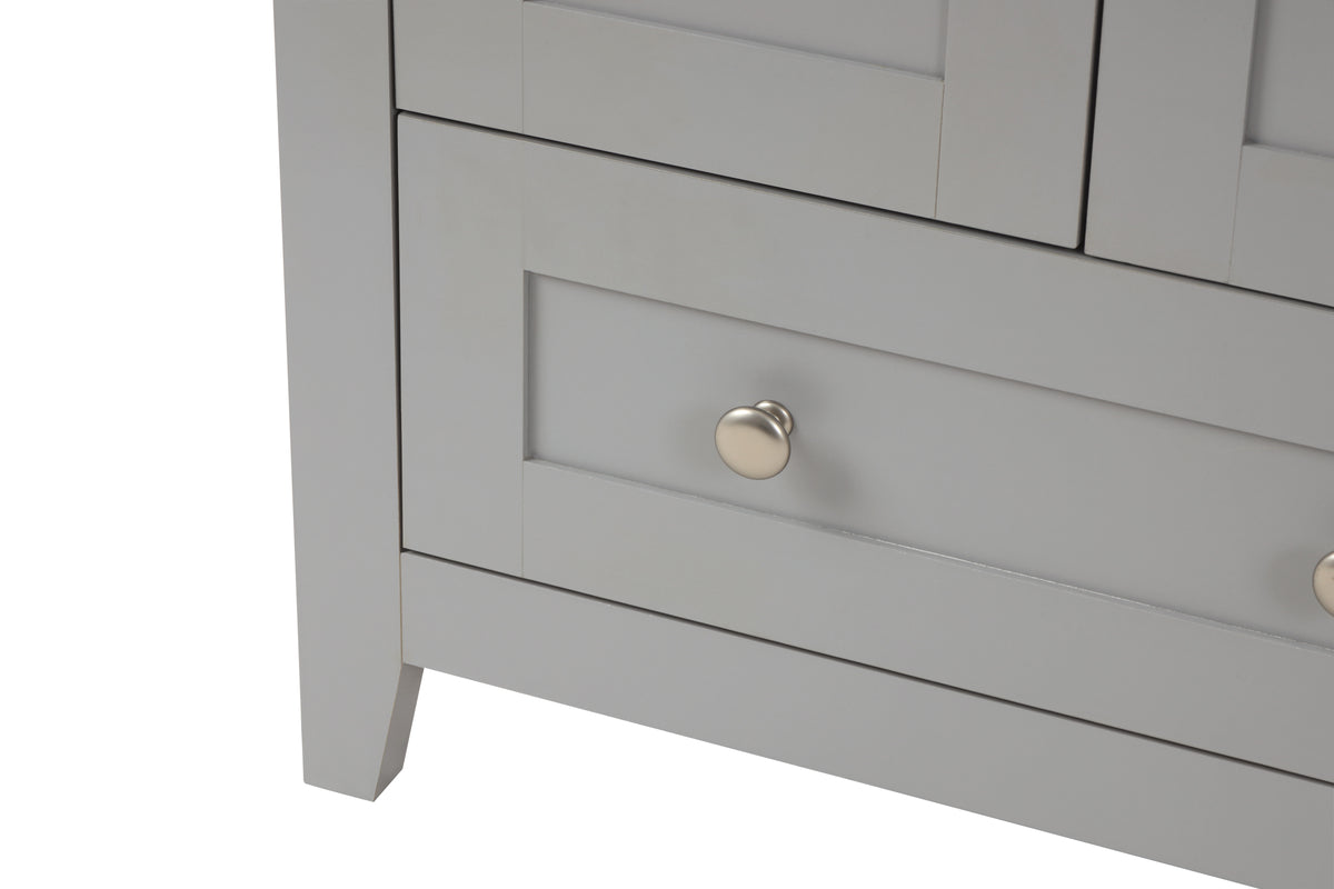 Adak 24" Compact Vanity in Gray with Porcelain Top