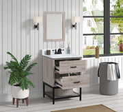 Hartley 24" Single Vanity With Carrara White Quartz Stone Top