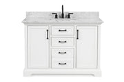 Rhoda 48" Vanity Set with Luxurious Carrara Marble Top