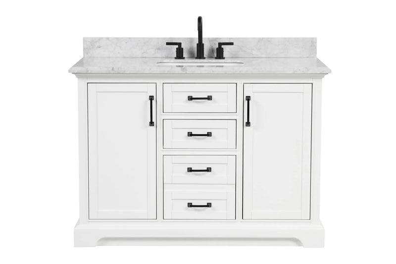 Rhoda 48" Vanity Set with Luxurious Carrara Marble Top