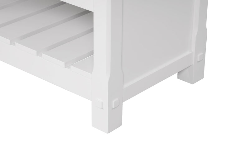 Farmington 36" Open Shelf Vanity Set with Premium Carrara Marble Top