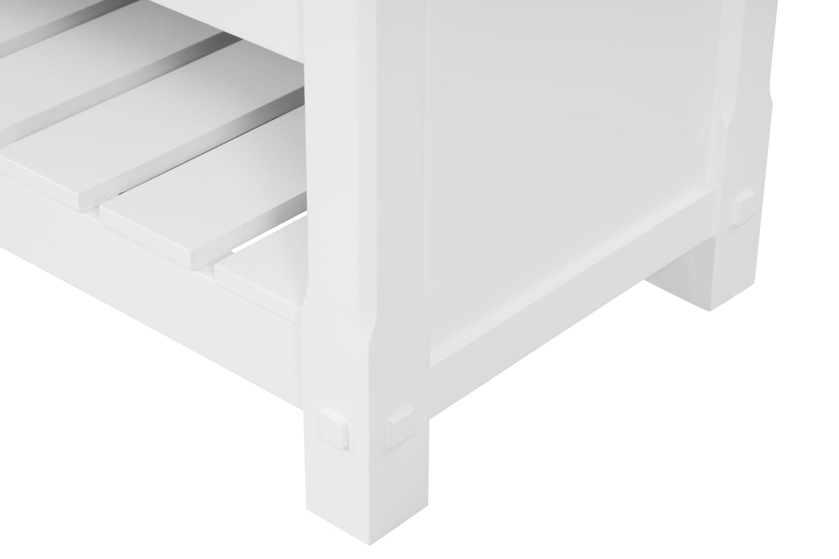 Farmington 48" Open Shelf Vanity Set with Premium Carrara Marble Top
