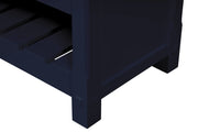 Farmington navy blue 48" Open Shelf Vanity Set with Premium Carrara Marble Top