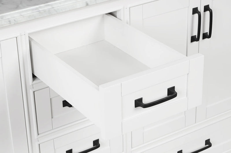 Rhoda 60" Vanity Set with Luxurious Carrara Marble Top