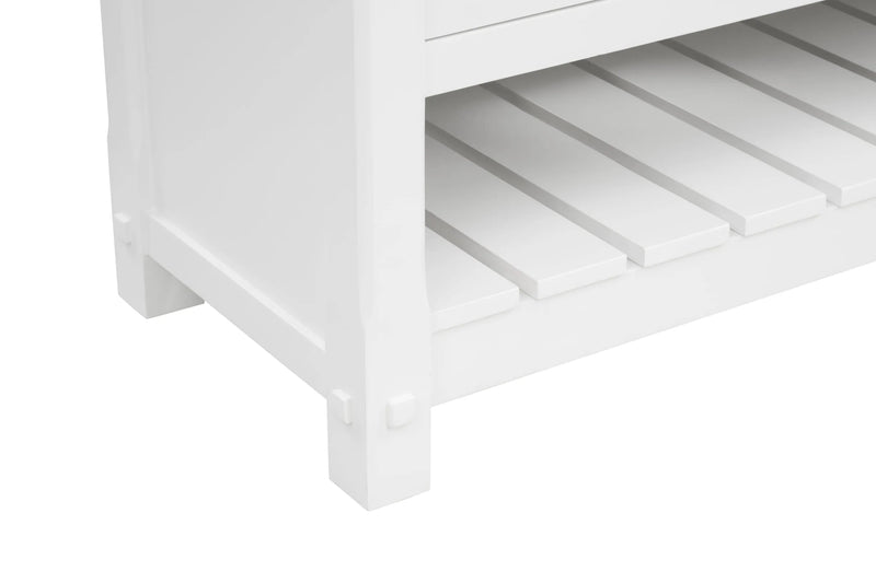 Farmington 60" Open Shelf Vanity Set with Premium Carrara Marble Top
