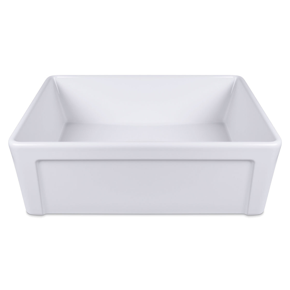 30 inch white ceramic farmhouse sink with a deep, single bowl design ideal for a classic kitchen.