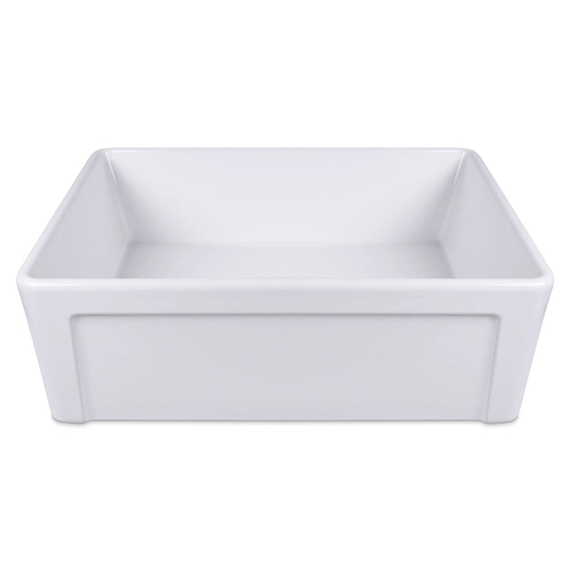 30 Inch Rectangular White Ceramic Farmhouse Kitchen Sink