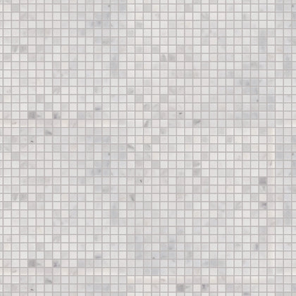 Oriental White 12-in x 12-in Polished Marble Mosaic Floor and Wall Tile( 5 sq. ft. /Box )