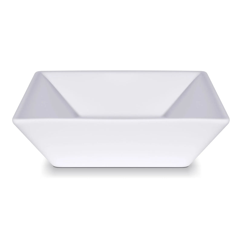 16" x 16" x 5" Square Modern White Ceramic Bathroom Vessel Sink