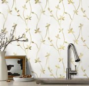 Thassos & Brass Floral 13-in x 12-in Waterjet Mosaic Wall Tile( 5.4 sq. ft. /Box )