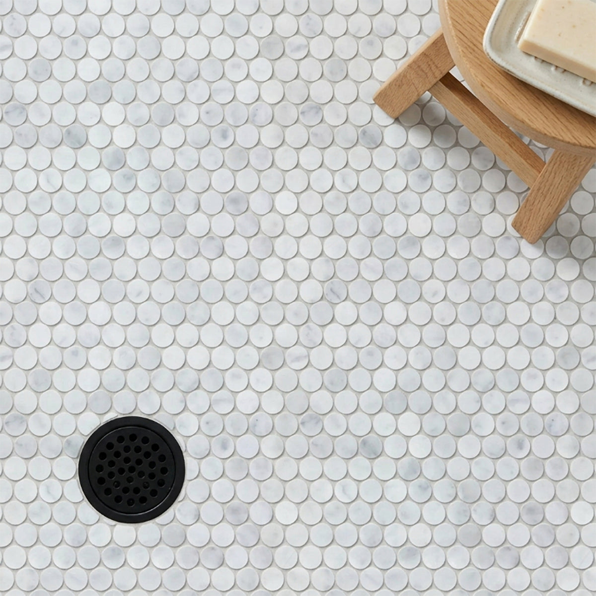 1-in Carrara Honeycomb 12-in x 12-in Polished Marble Mosaic Floor and Wall Tile( 5 sq. ft. /Box )