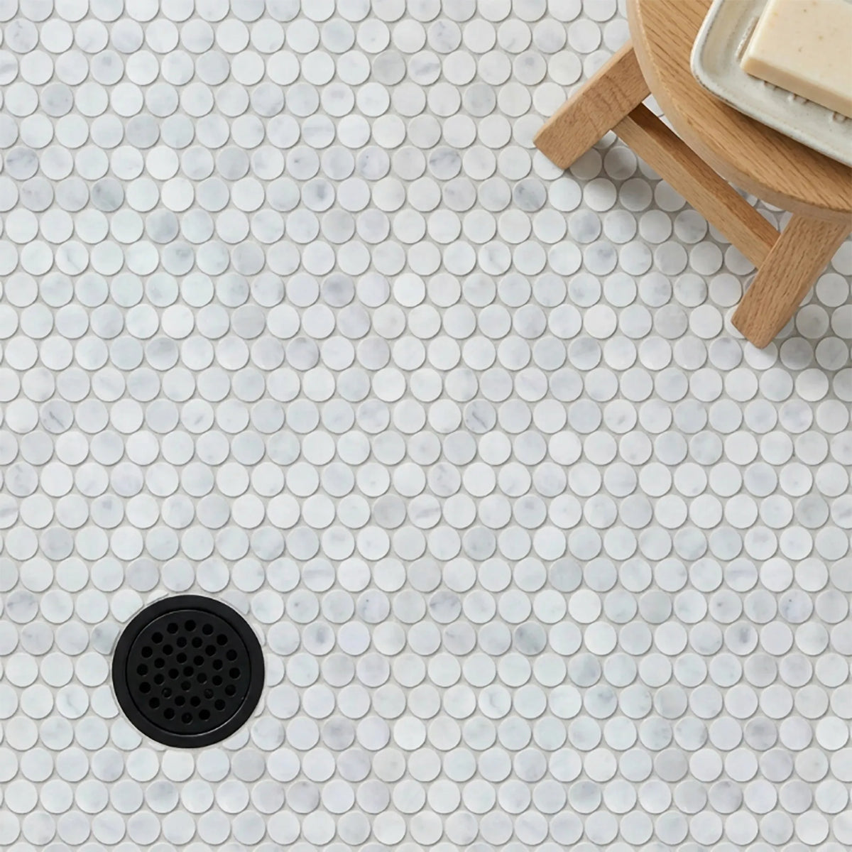 1-in Carrara Honeycomb 12-in x 12-in Polished Marble Mosaic Floor and Wall Tile( 5 sq. ft. /Box )