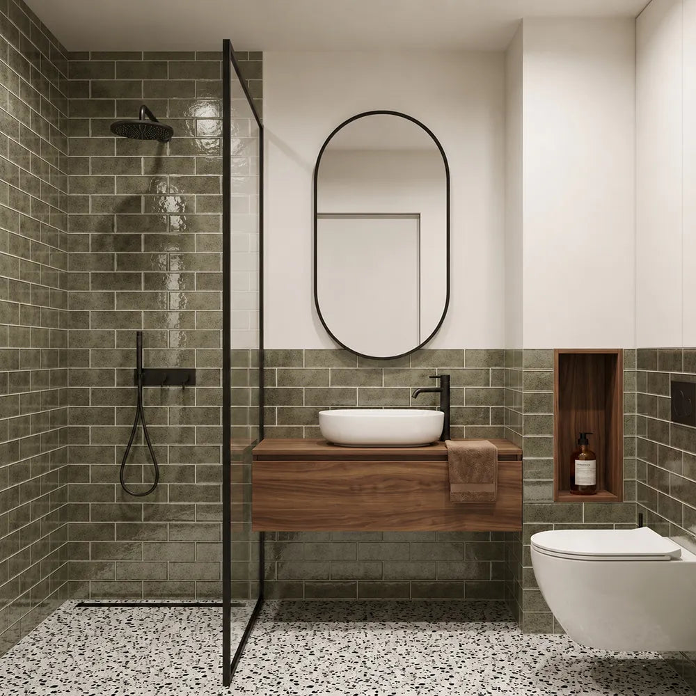 Antique Mirror 4-in x 12-in Unbeveled Glass Mosaic Wall Tile( 6.6 sq. ft. /Box )