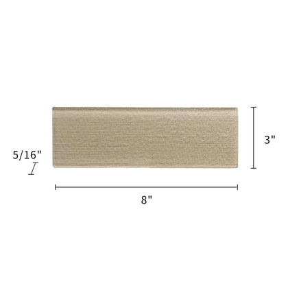 Linen Beige 3-in x 8-in Glass Wall Tiles( 1.33 sq. ft. /Box )