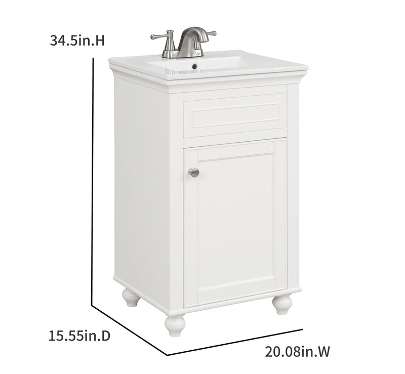 Mini 20" Single Vanity With Porcelain Top
