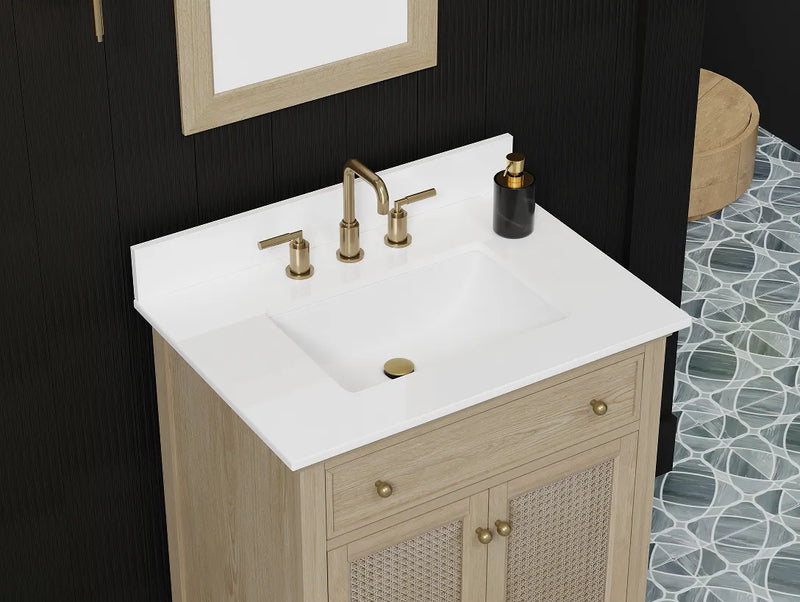 Ronnie 30" Vanity Set with Pure White Quartz top